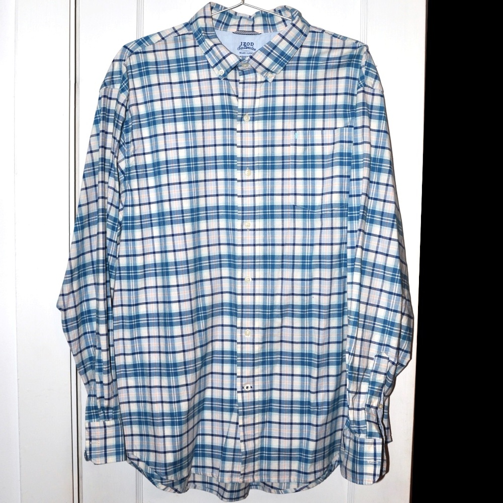 IZOD Saltwater Relaxed Classics Stretch XL long sleeve button-down shirt
